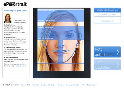 Kostengünstig, schnell und bequem - biometrische Passbilder mit ePortrait