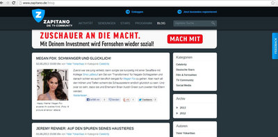 NEU: ZAPITANO – Der Social TV-Blog