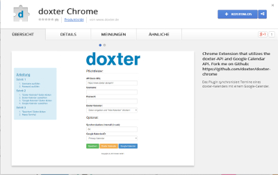 Neues doxter Chrome-Plugin