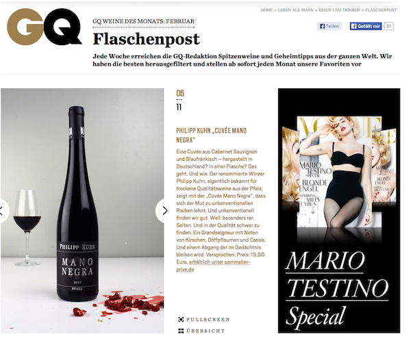 Sommelier Privé goes TV, Wein Journal und GQ